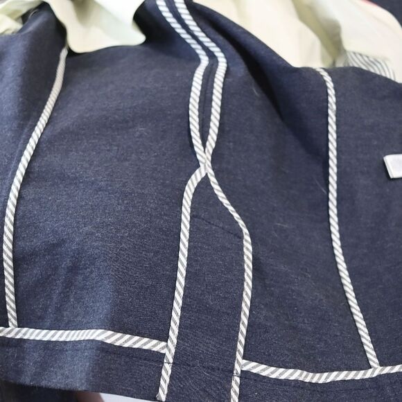 Banana Republic Blue 1 Button Chic Career Equestrian Blazer Jacket 14 - Picture 7 of 9